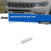 0 Jeep Compass: Resistenza Spegnispia 21W Economica per Freccia posteriore (1 Pz) Resistenza Spegnispia in Ceramica 15W 10 ohm per LED (1 Pz)