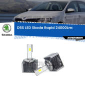 0 Anabbaglianti LED D5S 24,000Lumen per Skoda Rapid (NH3) 2012 - 2021 D5S: Kit trasformazione LED da lampade Xenon 24.000Lm