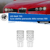 0 Luce Alette Parasole LED Alfa romeo 159  2005 - 2012: T10 Bolt T10: LED Bolt 6000k (Coppia)