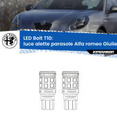 0 Luce Alette Parasole LED Alfa romeo Giulietta 2010 in poi: T10 Bolt T10: LED Bolt 6000k (Coppia)