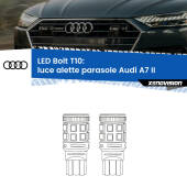 0 Luce Alette Parasole LED Audi A7 II 2019 in poi: T10 Bolt T10: LED Bolt 6000k (Coppia)