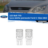 0 Luce Alette Parasole LED Ford C-Max Mk2 2011 - 2019: T10 Bolt T10: LED Bolt 6000k (Coppia)