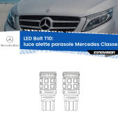0 Luce Alette Parasole LED Mercedes Classe-V W447 2014 in poi: T10 Bolt T10: LED Bolt 6000k (Coppia)