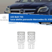 0 Luce Alette Parasole LED Mercedes GL X166 2012 - 2015: T10 Bolt T10: LED Bolt 6000k (Coppia)
