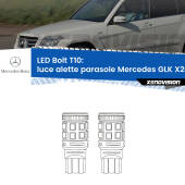 0 Luce Alette Parasole LED Mercedes GLK X204 2008 - 2015: T10 Bolt T10: LED Bolt 6000k (Coppia)