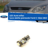 0 Luce Alette Parasole LED per Ford C-Max Mk2 2011 - 2019: Aura w5w W5W: lampadina LED Aura 6000k