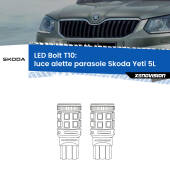 0 Luce Alette Parasole LED Skoda Yeti 5L 2009 - 2017: T10 Bolt T10: LED Bolt 6000k (Coppia)