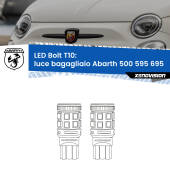 0 Luce Bagagliaio LED Abarth 500 595 695 2008 - 2022: T10 Bolt T10: LED Bolt 6000k (Coppia)