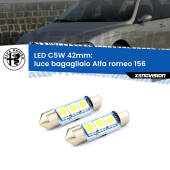 0 Luce Bagagliaio LED c5w 41mm Alfa romeo 156 1997 - 2005 (Coppia) C5W C10W Led Canbus 41mm a 3 Ultra Led Xenovision - Bianco Lunare 6000k (Coppia)