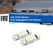 0 Luce Bagagliaio LED c5w 41mm Fiat Marea 1996 - 2002 (Coppia) C5W C10W Led Canbus 41mm a 3 Ultra Led Xenovision - Bianco Lunare 6000k (Coppia)