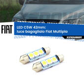 0 Luce Bagagliaio LED c5w 41mm Fiat Multipla 1999 - 2010 (Coppia) C5W C10W Led Canbus 41mm a 3 Ultra Led Xenovision - Bianco Lunare 6000k (Coppia)