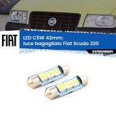 0 Luce Bagagliaio LED c5w 41mm Fiat Scudo 220 1996 - 2006 (Coppia) C5W C10W Led Canbus 41mm a 3 Ultra Led Xenovision - Bianco Lunare 6000k (Coppia)