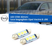 0 Luce Bagagliaio LED c5w 41mm Opel Vectra B J96 1995 - 2002 (Coppia) C5W C10W Led Canbus 41mm a 3 Ultra Led Xenovision - Bianco Lunare 6000k (Coppia)