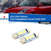 0 Luce Bagagliaio LED c5w 41mm Suzuki Swift AZG 2010 - 2016 (Coppia) C5W C10W Led Canbus 41mm a 3 Ultra Led Xenovision - Bianco Lunare 6000k (Coppia)