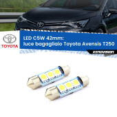 0 Luce Bagagliaio LED c5w 41mm Toyota Avensis T250 2003 - 2008 (Coppia) C5W C10W Led Canbus 41mm a 3 Ultra Led Xenovision - Bianco Lunare 6000k (Coppia)