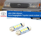 0 Luce Bagagliaio LED c5w 41mm Toyota Land cruiser J100 1998 - 2007 (Coppia) C5W C10W Led Canbus 41mm a 3 Ultra Led Xenovision - Bianco Lunare 6000k (Coppia)