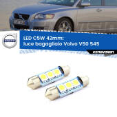 0 Luce Bagagliaio LED c5w 41mm Volvo V50 545 2003 - 2012 (Coppia) C5W C10W Led Canbus 41mm a 3 Ultra Led Xenovision - Bianco Lunare 6000k (Coppia)