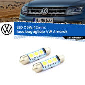 0 Luce Bagagliaio LED c5w 41mm VW Amarok  2010 - 2016 (Coppia) C5W C10W Led Canbus 41mm a 3 Ultra Led Xenovision - Bianco Lunare 6000k (Coppia)