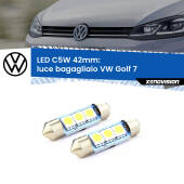 0 Luce Bagagliaio LED c5w 41mm VW Golf 7  2012 - 2019 (Coppia) C5W C10W Led Canbus 41mm a 3 Ultra Led Xenovision - Bianco Lunare 6000k (Coppia)