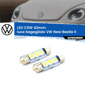0 Luce Bagagliaio LED c5w 41mm VW New Beetle II 2011 - 2019 (Coppia) C5W C10W Led Canbus 41mm a 3 Ultra Led Xenovision - Bianco Lunare 6000k (Coppia)