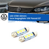 0 Luce Bagagliaio LED c5w 41mm VW Passat B7 2010 - 2014 (Coppia) C5W C10W Led Canbus 41mm a 3 Ultra Led Xenovision - Bianco Lunare 6000k (Coppia)