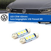 0 Luce Bagagliaio LED c5w 41mm VW Passat B8 2014 - 2017 (Coppia) C5W C10W Led Canbus 41mm a 3 Ultra Led Xenovision - Bianco Lunare 6000k (Coppia)