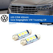 0 Luce Bagagliaio LED c5w 41mm VW Touareg CR 2018 in poi (Coppia) C5W C10W Led Canbus 41mm a 3 Ultra Led Xenovision - Bianco Lunare 6000k (Coppia)