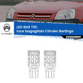 0 Luce Bagagliaio LED Citroën Berlingo  1996 - 2007: T10 Bolt T10: LED Bolt 6000k (Coppia)