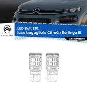 0 Luce Bagagliaio LED Citroën Berlingo III 2018 in poi: T10 Bolt T10: LED Bolt 6000k (Coppia)