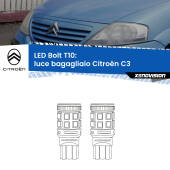 0 Luce Bagagliaio LED Citroën C3 2002 - 2009: T10 Bolt T10: LED Bolt 6000k (Coppia)
