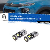 0 Luce Bagagliaio LED Citroën C3 III 2016 in poi: W5W Fly W5W: Lampadine LED Fly 6000k (Coppia)