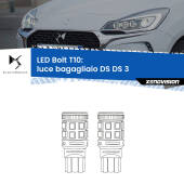 0 Luce Bagagliaio LED DS DS 3 2015 in poi: T10 Bolt T10: LED Bolt 6000k (Coppia)
