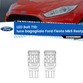 0 Luce Bagagliaio LED Ford Fiesta Mk6.5 2009 in poi: T10 Bolt T10: LED Bolt 6000k (Coppia)