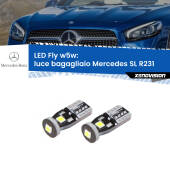 0 Luce Bagagliaio LED Mercedes SL R231 2012 in poi: W5W Fly W5W: Lampadine LED Fly 6000k (Coppia)
