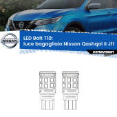 0 Luce Bagagliaio LED Nissan Qashqai II J11 2014 in poi: T10 Bolt T10: LED Bolt 6000k (Coppia)