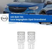 0 Luce Bagagliaio LED Opel Grandland  2017 in poi: T10 Bolt T10: LED Bolt 6000k (Coppia)