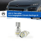 0 Luce Bagagliaio LED per Citroën Berlingo III 2018 in poi: W5W X-Tee W5W (T10) LED X-Tee (Coppia)