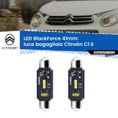 0 Luce Bagagliaio LED per Citroën C1 II 2014 in poi: C5W BlackForce 41mm (Coppia) C5W 41mm: LED Blackforce 6000k (Coppia)