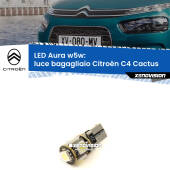 0 Luce Bagagliaio LED per Citroën C4 Cactus  2014 in poi: Aura w5w W5W: lampadina LED Aura 6000k