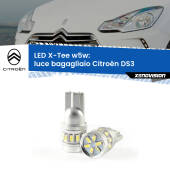 0 Luce Bagagliaio LED per Citroën DS3  2009 - 2015: W5W X-Tee W5W (T10) LED X-Tee (Coppia)
