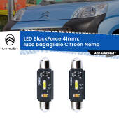 0 Luce Bagagliaio LED per Citroën Nemo 2008 in poi: C5W BlackForce 41mm (Coppia) C5W 41mm: LED Blackforce 6000k (Coppia)