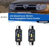 0 Luce Bagagliaio LED per Dacia Duster  prima serie: C5W BlackForce 36mm (Coppia) C5W 36mm: LED Blackforce 6000k (Coppia)