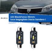 0 Luce Bagagliaio LED per Dacia Sandero I 2008 - 2012: C5W BlackForce 36mm (Coppia) C5W 36mm: LED Blackforce 6000k (Coppia)