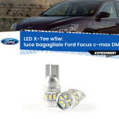 0 Luce Bagagliaio LED per Ford Focus c-max DM2 2003 - 2007: W5W X-Tee W5W (T10) LED X-Tee (Coppia)