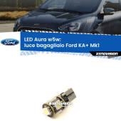 0 Luce Bagagliaio LED per Ford KA+ Mk1 1996 - 2008: Aura w5w W5W: lampadina LED Aura 6000k