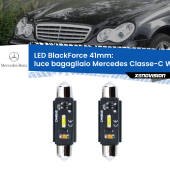 0 Luce Bagagliaio LED per Mercedes Classe-C W203 2000 - 2007: C5W BlackForce 41mm (Coppia) C5W 41mm: LED Blackforce 6000k (Coppia)