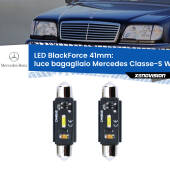 0 Luce Bagagliaio LED per Mercedes Classe-S W140 1995 - 1998: C5W BlackForce 41mm (Coppia) C5W 41mm: LED Blackforce 6000k (Coppia)