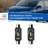 0 Luce Bagagliaio LED per Seat Toledo II 1M 1998 - 2006: C5W BlackForce 41mm (Coppia) C5W 41mm: LED Blackforce 6000k (Coppia)