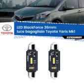 0 Luce Bagagliaio LED per Toyota Yaris Mk1 1999 - 2005: C5W BlackForce 36mm (Coppia) C5W 36mm: LED Blackforce 6000k (Coppia)