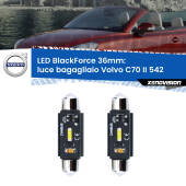 0 Luce Bagagliaio LED per Volvo C70 II 542 2006 - 2013: C5W BlackForce 36mm (Coppia) C5W 36mm: LED Blackforce 6000k (Coppia)